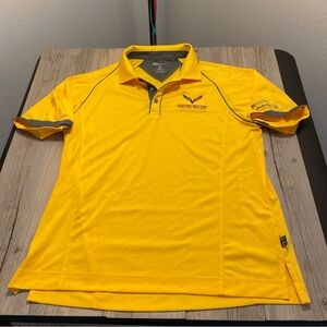 Corvette Racing Pro Celebrity Men’s Polo Bursting Yellow Orlando Large (READ)👇